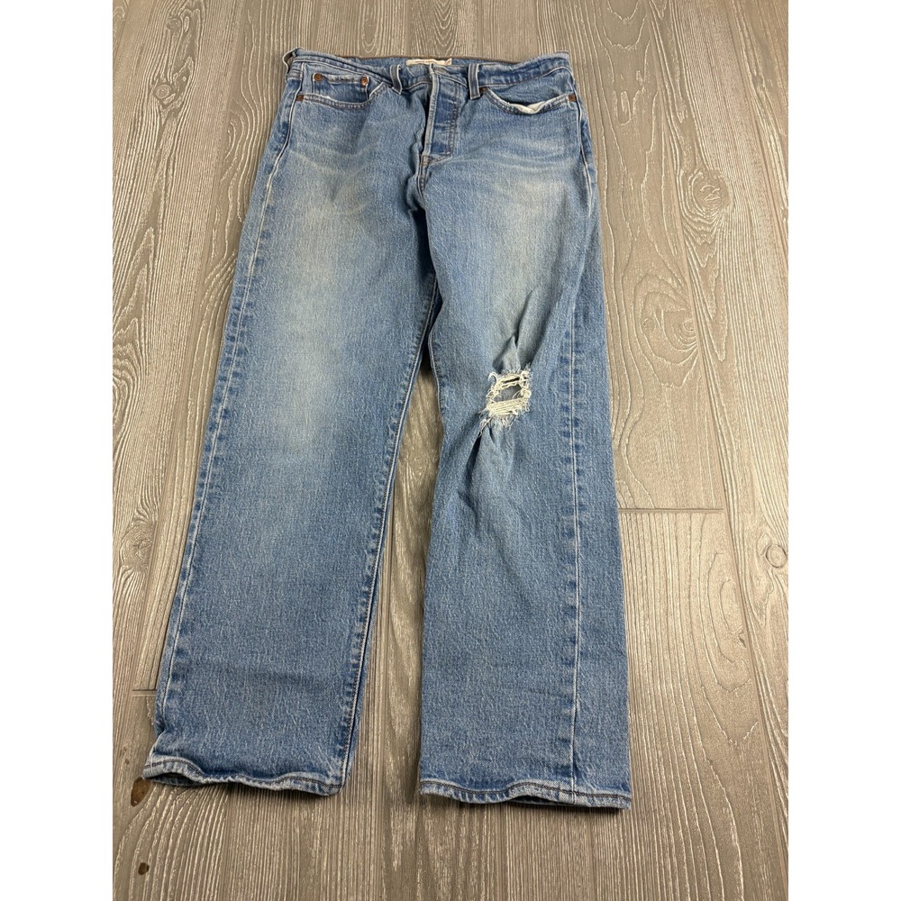 Levi's Women's Wedgie Straight High Rise Blue Jeans Size 29 Inseam 25.5